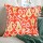 16X16 Orange Multi Paisley Unique Kantha Ikat Square Pillow Cover