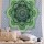 Green Geometric Flower of Life Ombre Medallion Mandala Tapestry