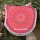 Red Multi Peacock Wings Circle Mandala Roundie Beach Throw