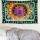Green Multi Psychedelic Celestial Sun Moon Tie Dye Tapestry Wall Hanging