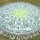 Green Royal Ombre Medallion Mandala Roundie, Thin Sheet Beach Throw