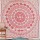 Psychedelic Red Sun Elephant Medallion Tapestry, Cotton Fringed Bedding