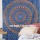 Blue Elephants and Peacocks Ring Mandala Cotton Tapestry