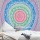 Colorful Multi Rainbow Ombre Mandala Cotton Tapestry, Hippie Indian Bedding