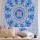 Blue Zumba Floral Medallion Mandala Tapestry, Indian Hippie Bedding