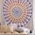 White Multi Blend of Brown & White Peafowl Mandala Tapestry