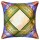 Blue and Green Multi Decorative Boho Silk Sari Throw Pillow Cover 16X16