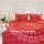 Vibrent Red Plum and Bow Dev Mandala Duvet Covers with Set of 2 Pillow Case