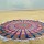 Hippie Plum And Bow Fringed Medallion Mandala Roundie Beach Throw Round Tablecloth