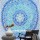 Blue Love Heart Ombre Medallion Mandala Tapestry, Hippie Bedding