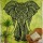 Green Tie Dye Valentina Harper Ruby The Asian Elephant Tapestry