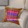 Brown Multi Small Designed Square Boxes Unique Silk Accent Pillow Cover 16X16 Inch