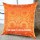 Orange Multi Four Medallion Circle Featuring Decorative Silk Pillow Sham or Cover