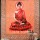 Red Buddha Meditation on Lotus Tapestry Wall Hanging, Yoga Tapestry