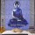 Large Blue & Purple Meditating Batik Buddha Tapestry