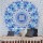 Blue & Teal Zumba Floral Medallion Mandala Tapestry