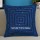 Blue Decorative Square Box Mirror Embroidered Throw Pillow Sham 16X16