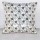 White & Black Small Flowers Hand Block Print Pillow Sham 16 Inch