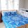 Blue Heliomeris Bohemian Mandala Bedding Duvet Cover Set with 2 Pillow Covers