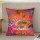 16" Orange Floral Kantha Tropical Throw Pillow Case Sham 
