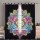 Black Multi Rangoli Rainbow Mandala Tie Dye Curtains Cotton Drape Curtain Set