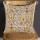 16" Beige Paisley Decorative Zigzag Ikat Handmade Kantha Toss Pillow Case