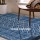 Indigo Blue Zig Zag Multi Design Outdoor Indoor Dhurrie Rug 3'X5'