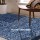 Indigo Blue Multi Design Outdoor Indoor Dhurrie Rug 3'X5'