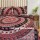 Red & Black Elephant Ring Mandala Boho Chic Duvet Cover Set with 2 Pillow Covers