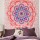 Red Multi Camellias Boho Mandala Tapestry Wall Hanging