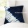 Dark Blue & White Skew Line Indigo Shibori Pillow Case 16X16 Inch
