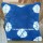 Decorative Light Blue Shibori Circles Indigo Throw Pillow Cover 16 Inch