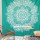 Green Bohemian Dreams Ombre Mandala Tapestry Wall Hanging