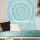 Small Sea Green Hippie Bohemian Mandala Ombre Wall Tapestry