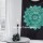 Black & Green Twin Rangoli Mandala Tie Dye Wall Tapestry