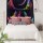 Black & Multicolor Colorful Tie Dye Wolfs Growling Moon Tarot Tapestry