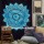 Black & Turquoise Twin Rangoli Mandala Tie Dye Wall Tapestry