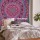Pink Purple Indian Elephant & Camel Medallion Design Dorm Room Wall Tapestry