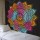 Black Multi Tie Dye Rangoli Mandala Wall Tapestry