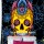 Black Multi Psychedelic Dead Man 3d Skull Night Wall Tapestry