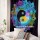 Twin Multi Tie Dye Yin-Yang Peace on Earth Mandala Wall Hanging Tapestry