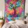 Multicolor Small Tie Dye Spirits Tree Of Life Tapestry