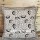 16" Black & White Hand Stamped Block Printed Throw Pillow