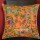 16" Orange Birds Paradise Decorative Kantha Throw Pillow Cover