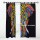 Black Multi Hand Brush Big Asian Elephant Tapestry Curtain Panel Pair