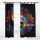 Black Multi Yin Yang Design with Mandala Pattern Curtain Panel Pair