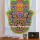 Hand Painted Colorful Psychedelic Hamsa Hand Yoga Wall Tapestry