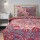 Maroon Bohemian 3D Star Duvet Cover with One Pillow Sham