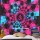 Pink Multi Tie Dye Hindu Holy Symbol OM Meditation Wall Hanging Tapestry