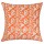 24" Orange ZigZag Embroidered Ikat Kantha Throw Pillow Cover Case